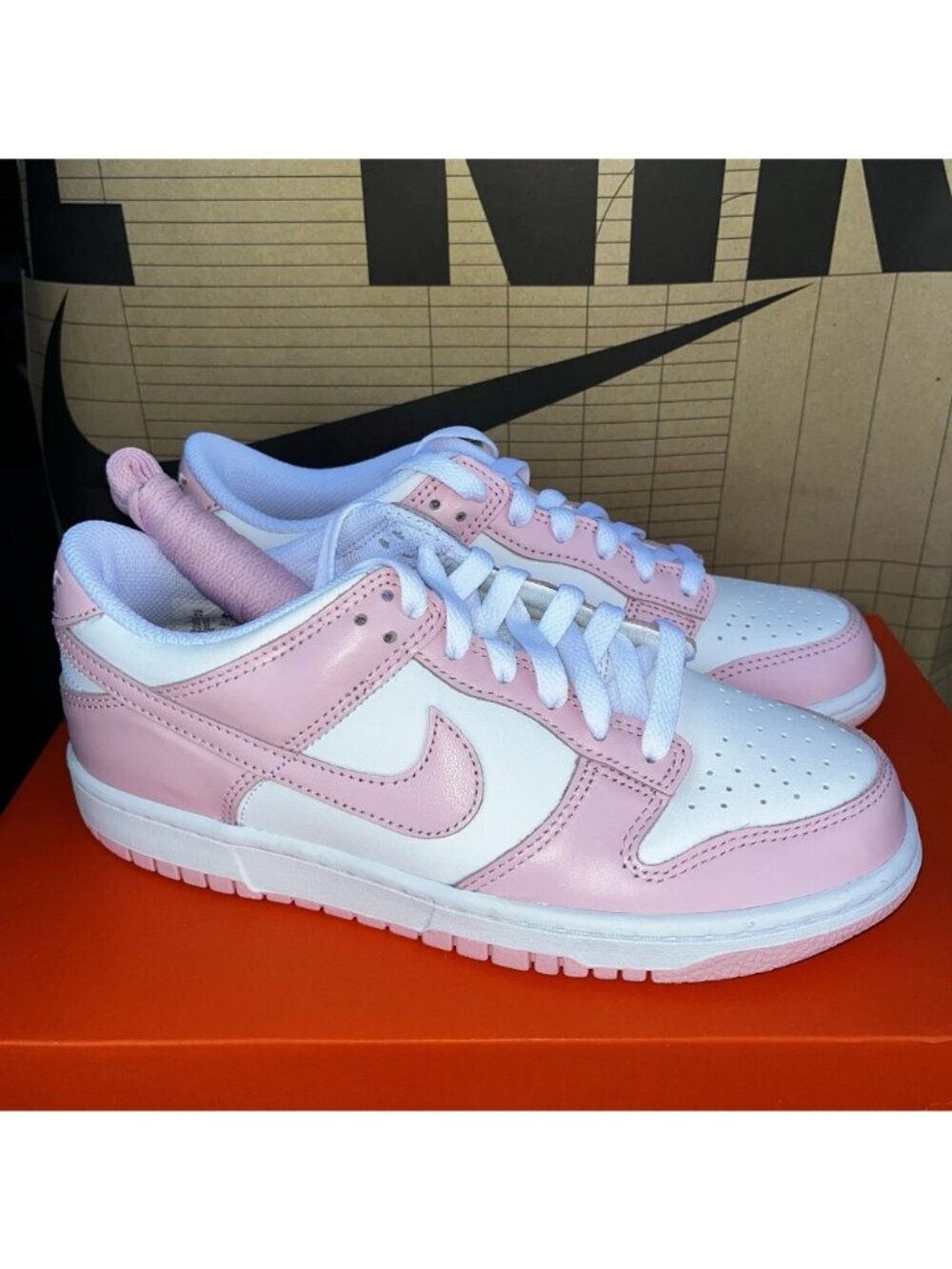 NEW Nike Dunk Low GS Medium Soft Pink FB9109-125 Women Size 6.5 / 5Y